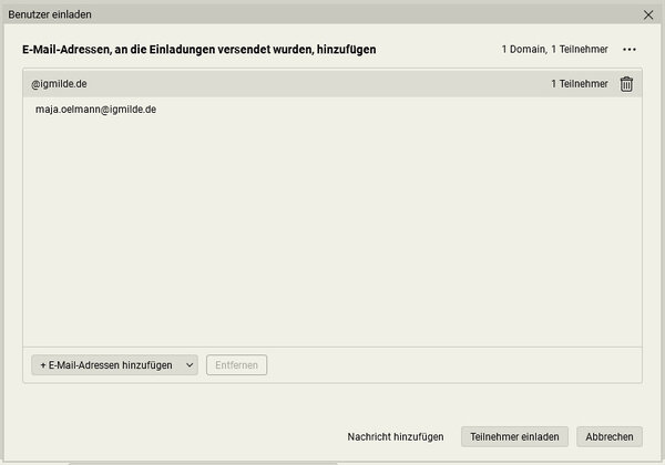 Abbildung 4: Einladungsmail an Teilnehmer