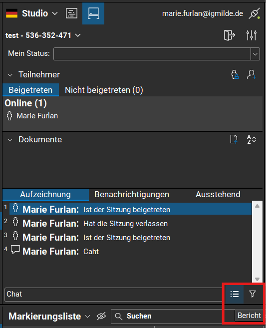 Abbildung 10: Bericht erstellen