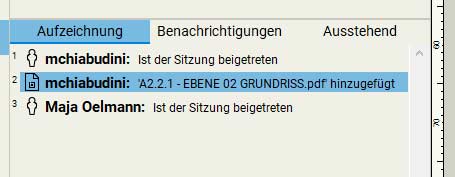 Abbildung 8: Anzeige der Teilnehmerliste